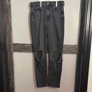American Eagle Black Distressed Jeans Women's Size 4